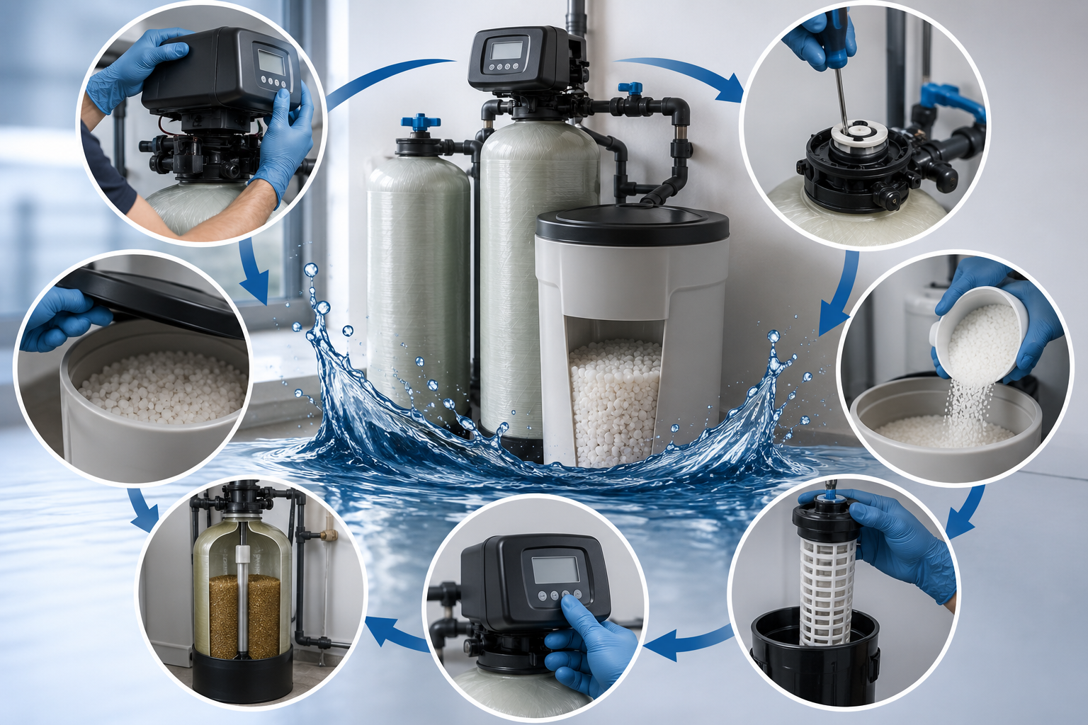 Mantenimiento de suavizadores de agua