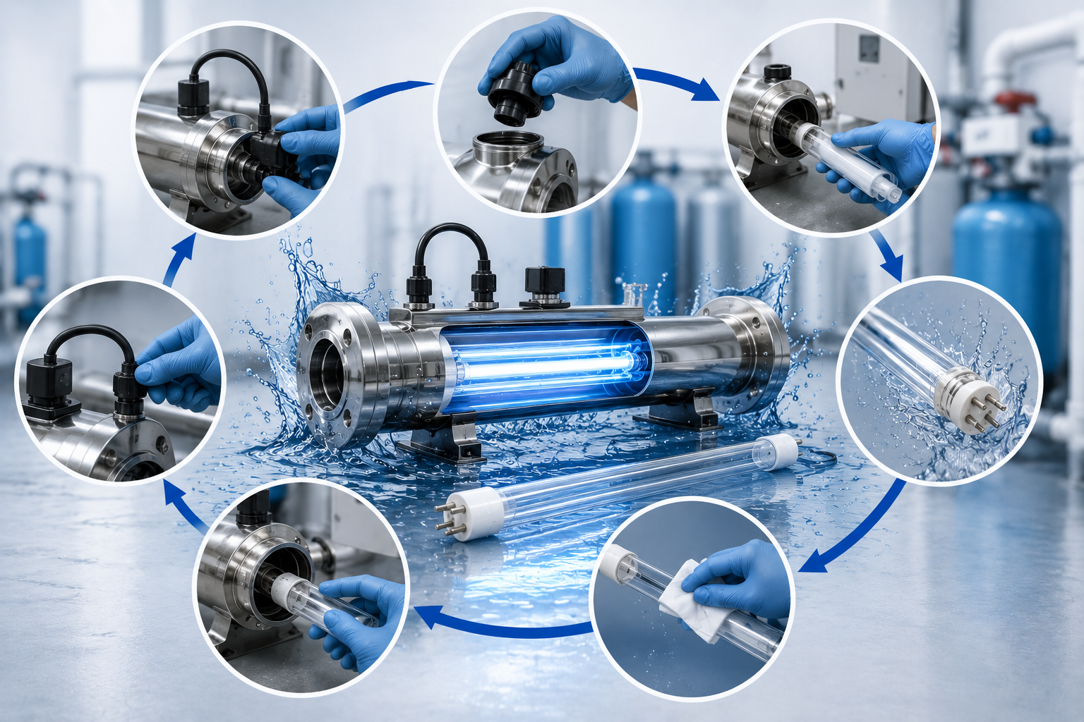 Desinfección UV para tratamiento de agua